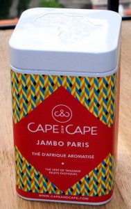 Boîte de thé Jambo Paris de chez Cape and Cape